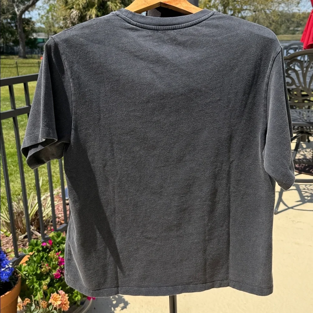 NWT! Retail $125 The Kooples Black Racing Skull Graphic Tee with Checkered Flags - Picture 5 of 5